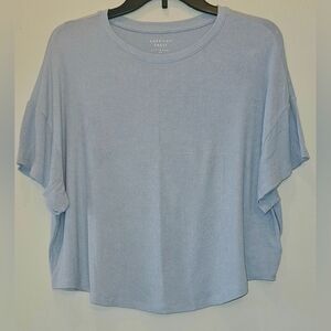 American Eagle Light Blue Soft And Sexy Rib Tee